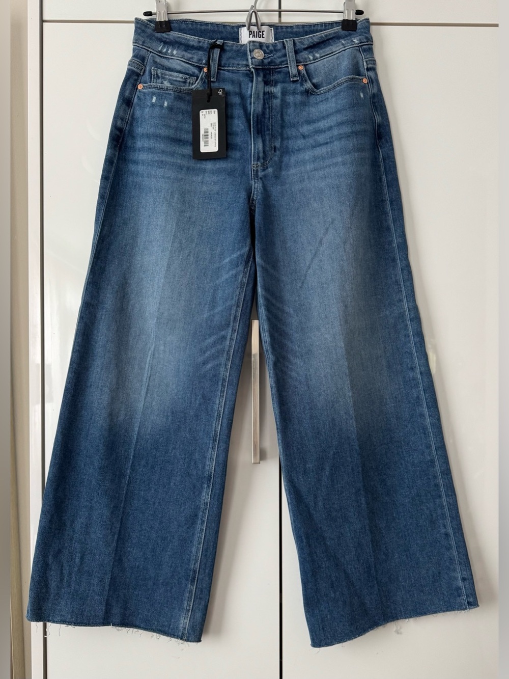 NWT Size 28 - Paige Anessa Ankle Wide Leg Jean 93% Cotton (NWT $385)